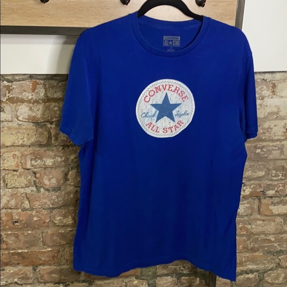 converse t shirt mens blue